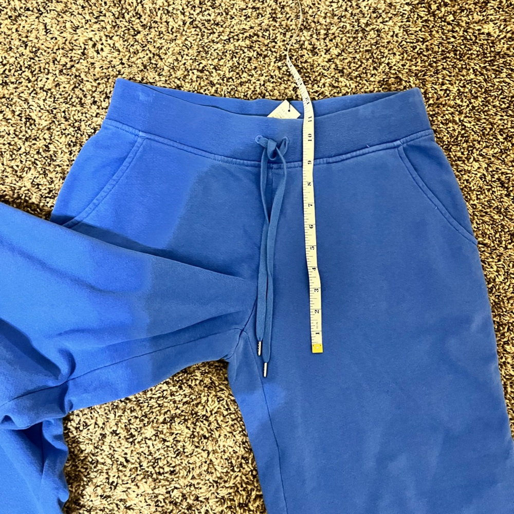 New! NWT Talbots Bright Blue Beach Terry Wide Crop Pants - Picture 8 of 10
